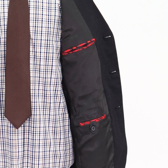 Tommy Hilfiger 44R Gray Solid 3-Button Sport Coat Blazer Jacket G341 - Picture 10 of 11